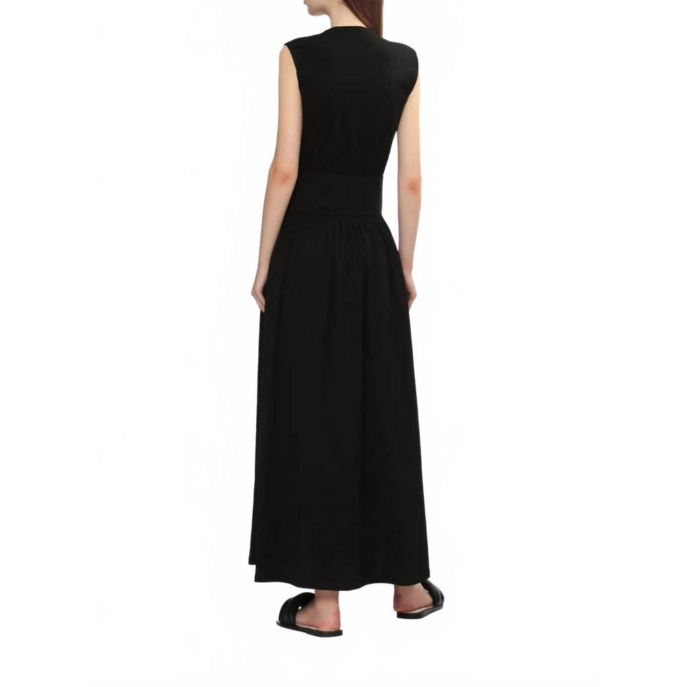 NEW TOTEME sleeveless cotton tee dress in black - Picture 2 of 7